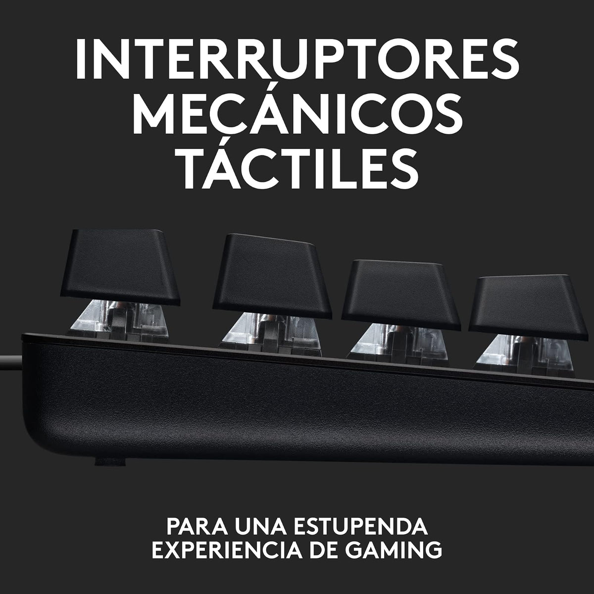 Logitech G413 SE Teclado Mecánico Gaming en inglés Tamaño Estándar - Teclado Retroiluminado, Interruptores Mecánicos Táctiles, Sin Efecto Fantasma, Compatible: Windows, macOS - Negro Aluminio