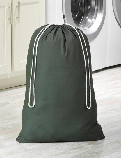 Whitmor 6353-1191-GRN Bolsa de lavandería de algodón, Color Verde