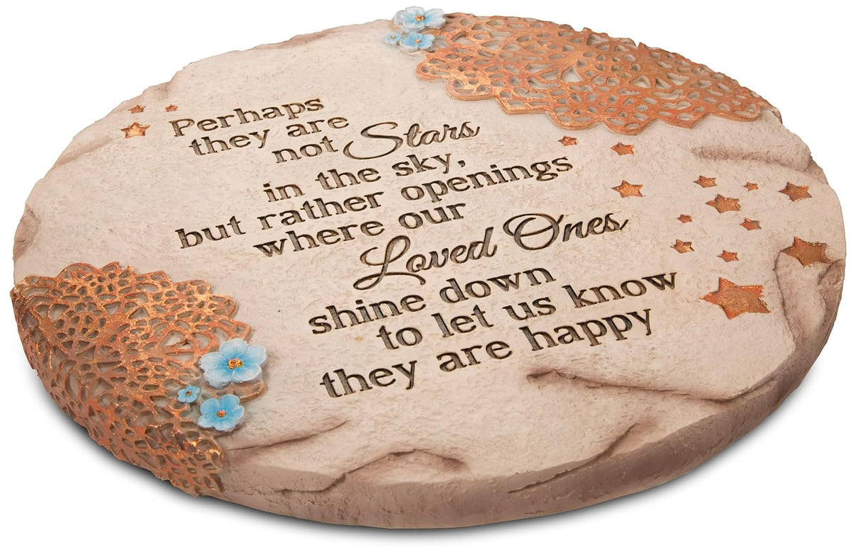 Pavilion Gift Company 19058 Light Your Way - Piedra conmemorativa para jardín, 25,4 cm, diseño de estrellas en el cielo, Cobre