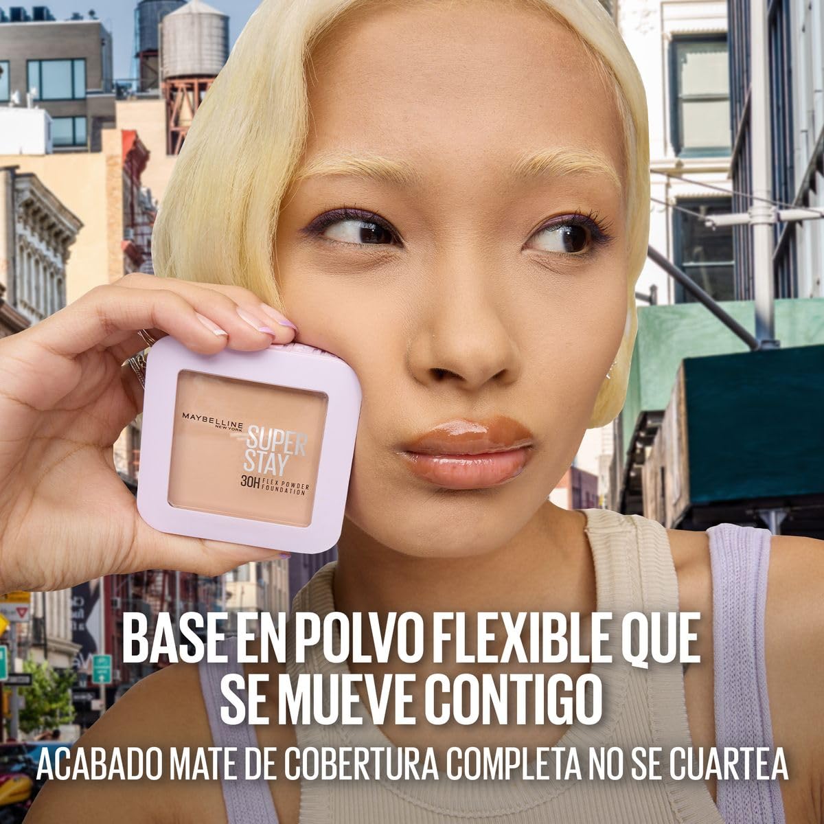 Maybelline Superstay Flex Powder, 110, 9 gr, Base en polvo de larga duración, a prueba de agua, hasta 30H