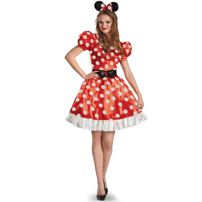 Disguise Disfraz clásico de Minnie Mouse rojo Disfraz clásico de Minnie Mouse rojo Mujer