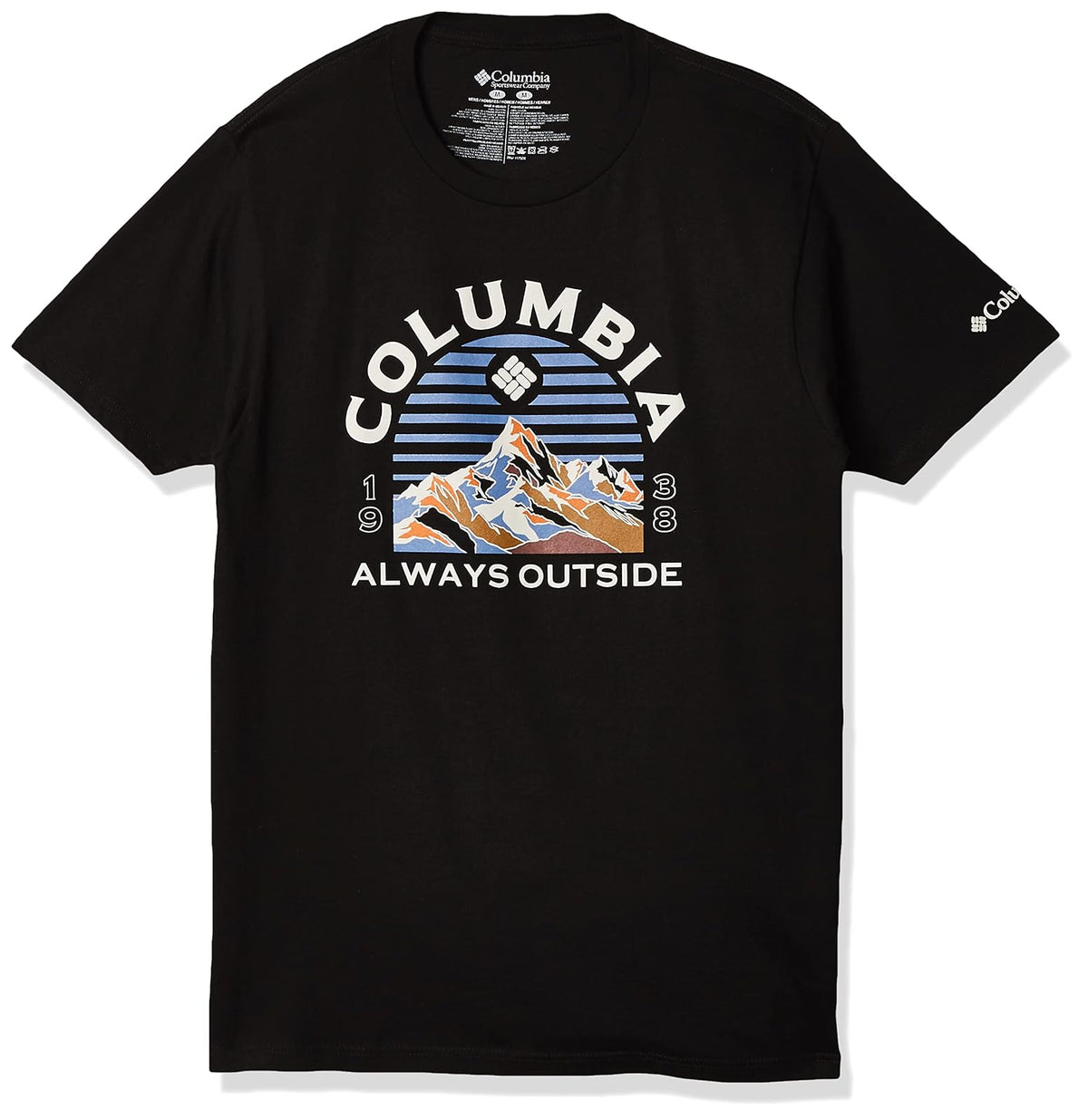 Columbia Playera Estampada Cuello Redondo para Hombre - Black - Bucks - M