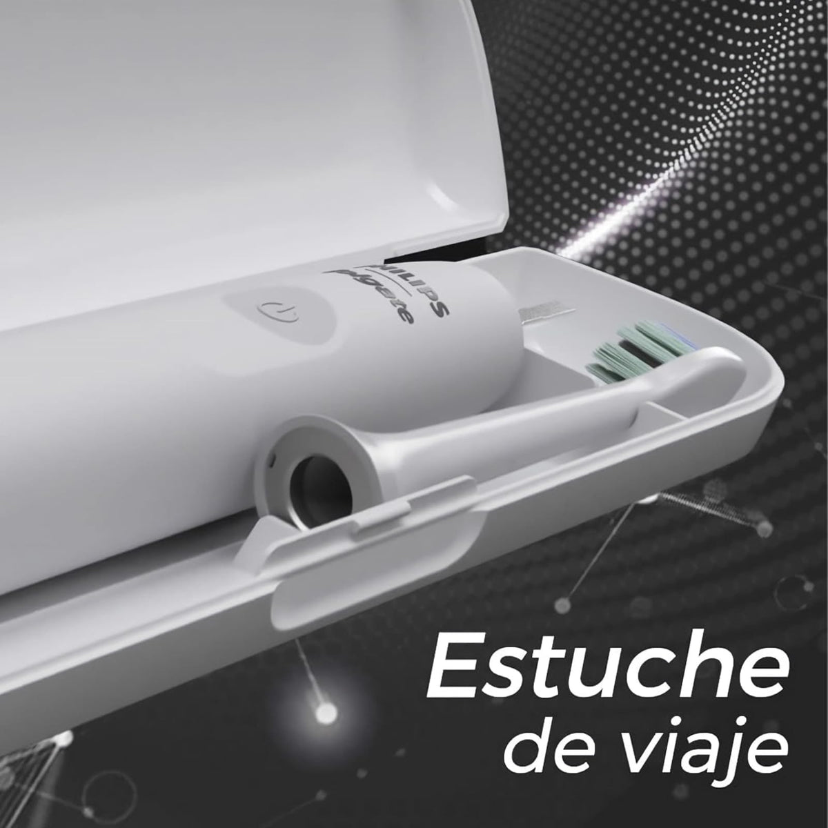 Philips Colgate Cepillo de Dientes Eléctrico SonicPro 30 Tecnología Sónica | 2 Modos de Cepillado, Sensor de Presión, Batería Recargable, Estuche de Viaje