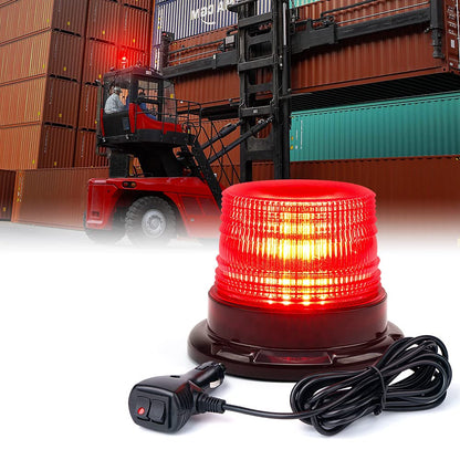 Xprite Luz LED de Faro con Base Magnética para Carretilla Elevadora y Vehículos, Rojo, SL-BCN-G3-R
