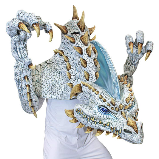 Máscara Artesanal Mega Máscara Disfraz de Cinder el Dragón Blanco de Latex de Nightmare's Collection por Mario Chiodo