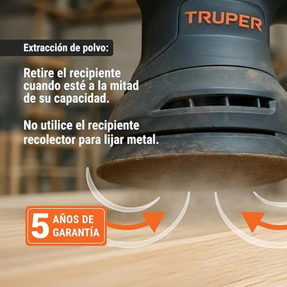 Truper Industrial LIRO-5N2, Lijadora roto orbital 5", 260W