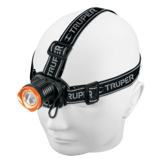 Truper LI-CA-80R, Linterna de minero, 80 lúmenes, 1 LED, recargable