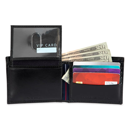 Tommy Hilfiger, Cartera multiusos de piel para hombre,