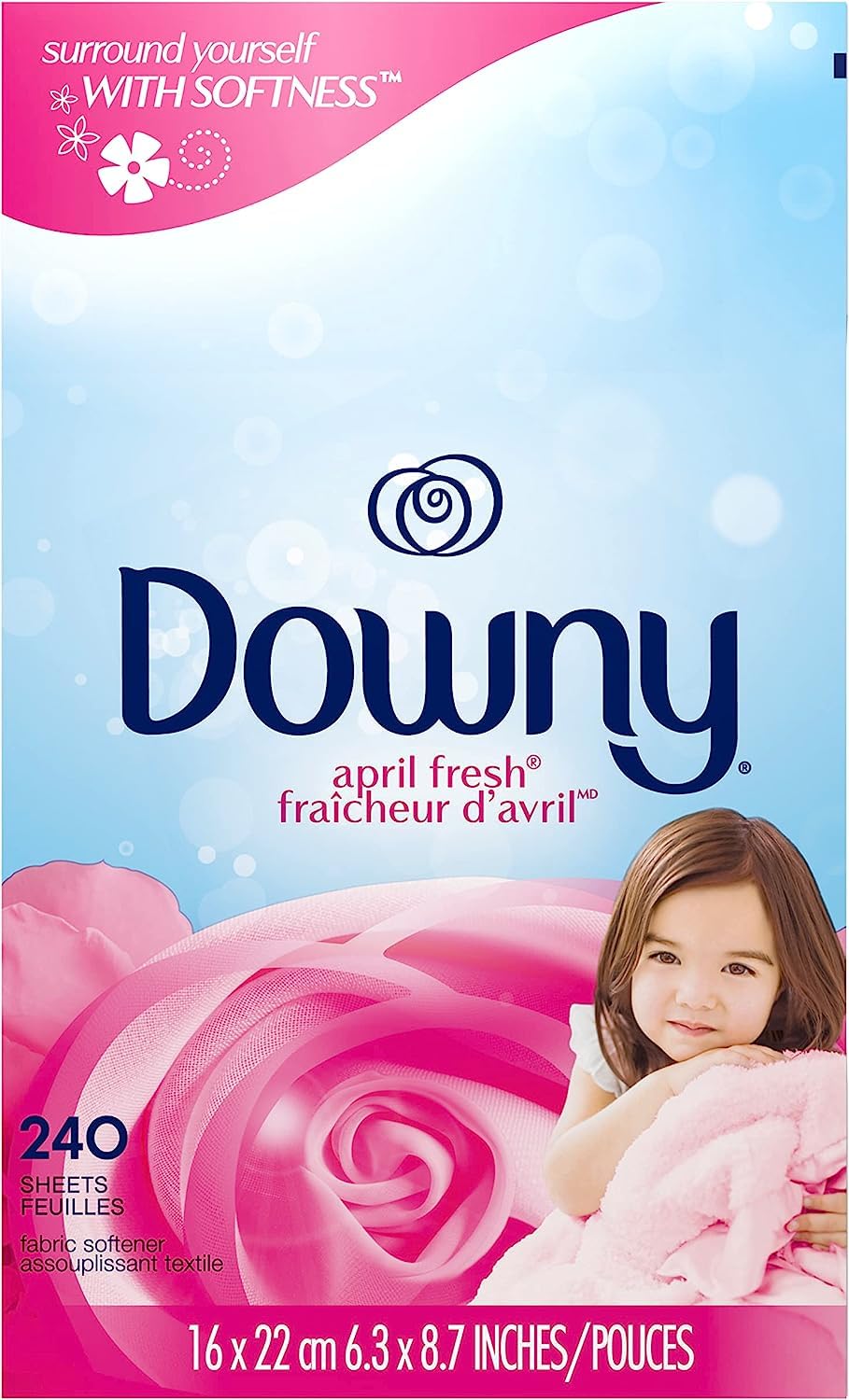 Downy April Fresh Fabric Softener Dryer Sheets, 240 Count