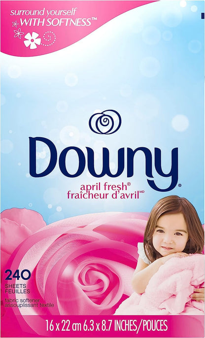 Downy April Fresh Fabric Softener Dryer Sheets, 240 Count
