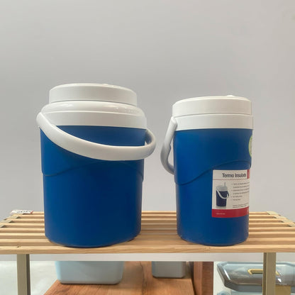Estra Termo Térmico 4 Litros con Boquilla Antigoteo | Jarra Portátil para Agua, Café, Té y Jugos, Apto para Bebidas Frías y Calientes | Picnic, Playa, Camping y Reuniones | Libre de BPA, Azul