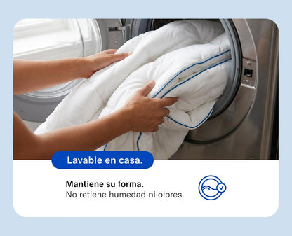 Luuna Nuevo Duvet de Plumón de Microfibra Primavera/Otoño, Down Alternative, Matrimonial-Queen Size, 12 Meses de Garantía