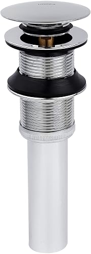 Urrea 3827 Contra Push sin Rebosadero para Lavabo, Acabado Cromo