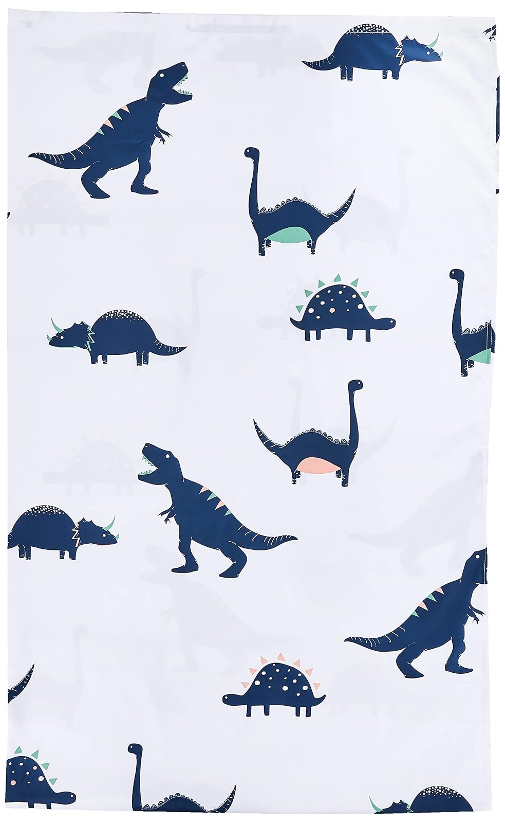 iDesign Fabric Dinosaur Water-Resistant Shower Curtain for Kids, Teenagers, College Dorm Bathrooms, Dino