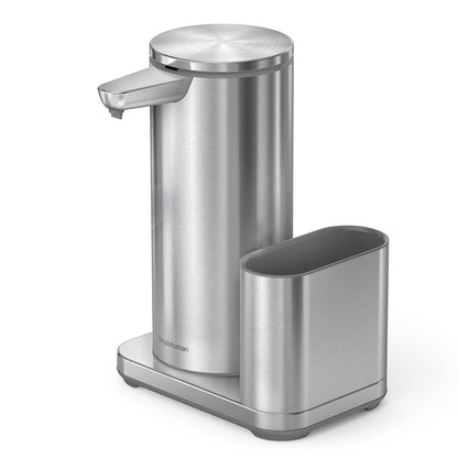 simplehuman Bomba de Sensor de líquido de 14 onzas con Caddy, Acero Inoxidable Cepillado de Alta Calidad