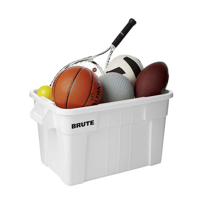 Rubbermaid Commercial Products – Caja BRUTE® con Tapa, Contenedor de Almacenamiento Hermético Apto para Alimentos con Certificación NSF, Capacidad de 75 L (20 Galones), Blanco FG9S3100WHT