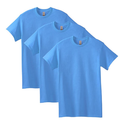 Gildan G5000 Camiseta de Algodón Pesado para Hombre - 3 - Carolina Blue (paquete de 3) - G