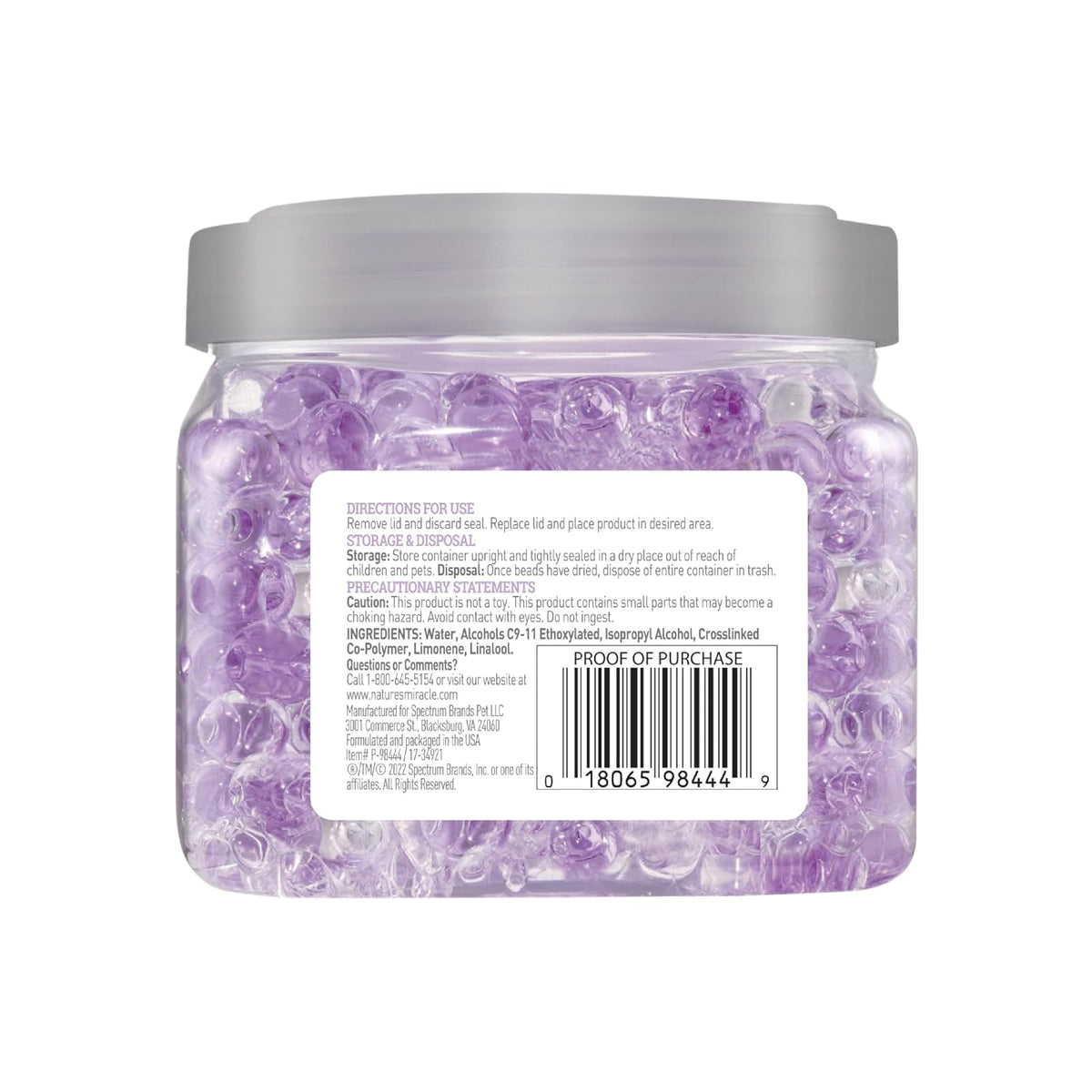 Natures Miracle Perlas Eliminadoras de Olores para Hogar y Mascotas, Aroma Lavanda y Vainilla, Neutraliza Malos Olores, 340 g