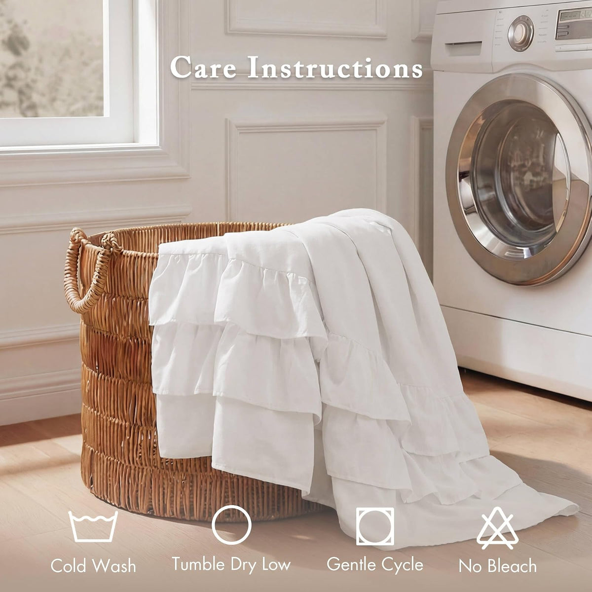 Madison Park Grace - Cortina de Ducha Blanca para baño, 72 x 72 Pulgadas, Color Blanco