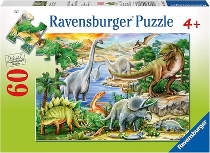 Ravensburger 9621 Rompecabezas La Era de Los Dinosaurios de 60 Piezas, 4+ Años, Multicolor