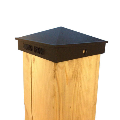 Nuvo Hierro Aluminio Post Pac - Negro, 15.2 cm x 15.2 cm, Negro
