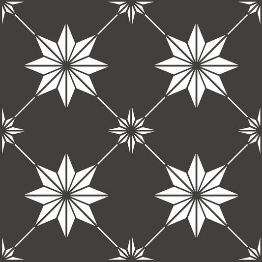 FloorPops Rigel - Azulejos para despegar y pegar, color negro