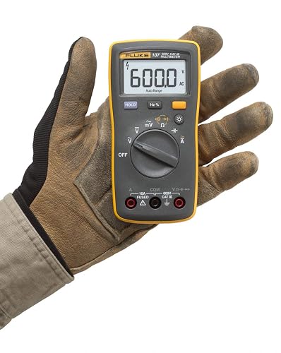 Fluke 107 ESP Multímetro Digital Bolsillo Cat III 600 V Medición AC/DC Hasta 600 V / 10 A Continuidad Resistencia Capacitancia Frecuencia Pantalla Retroiluminada (Valor Medio)