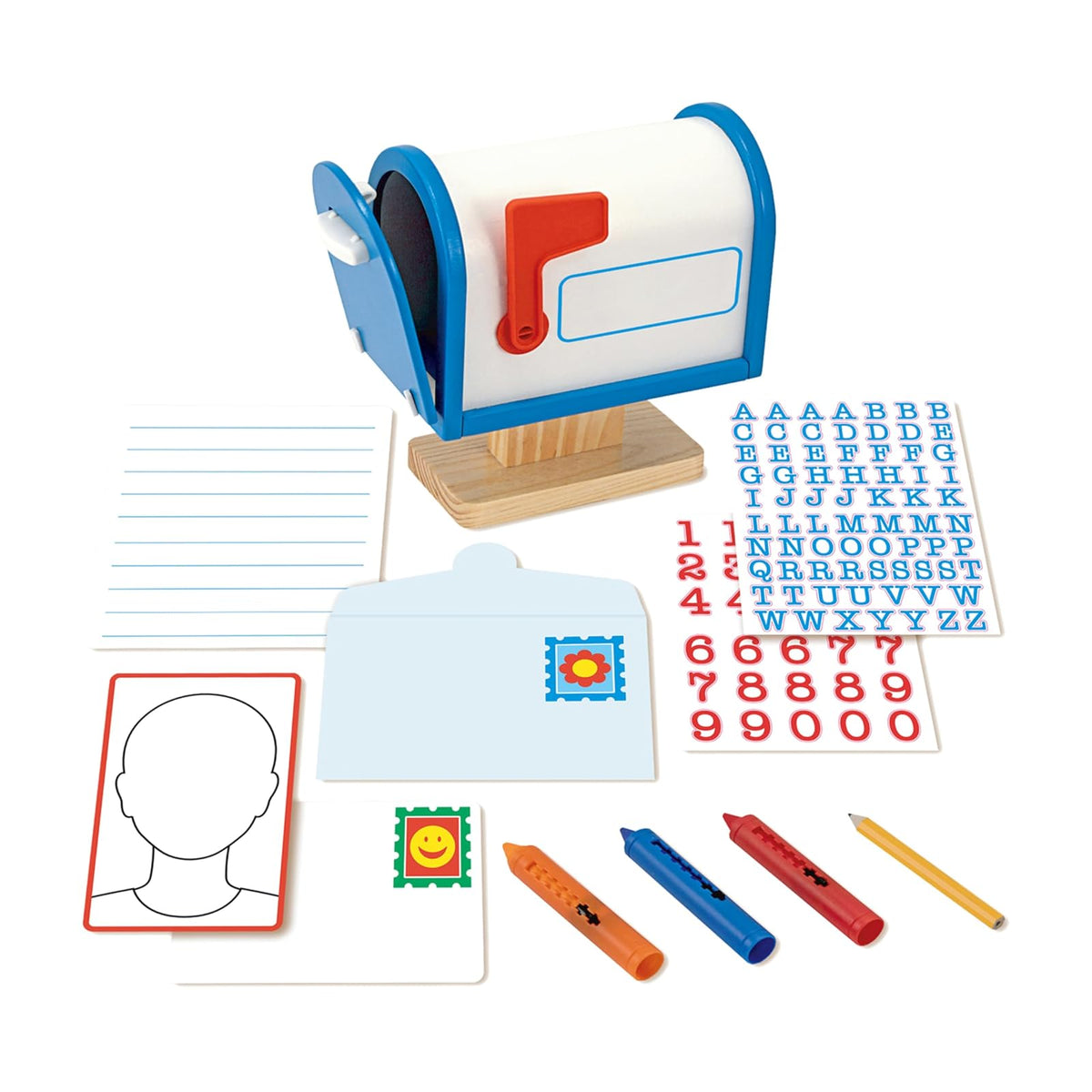 Melissa & Doug Mi propio juego de actividades de buzón de madera y juguete educativo