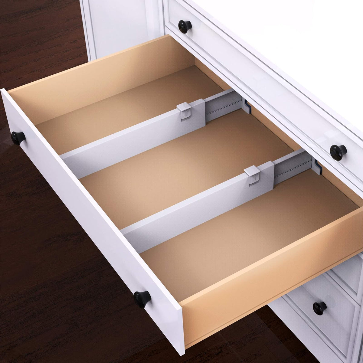 Lavish Home - Separador y Organizador de cajones expandibles, Juego de 2 separadores Ajustables para el hogar para Cocina, Cambiador, recámara, baño y más