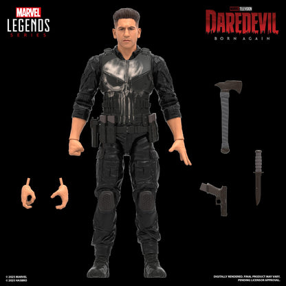 MARVEL Legends Series, Daredevil: Born Again, Figura de acción de Punisher de 15 cm