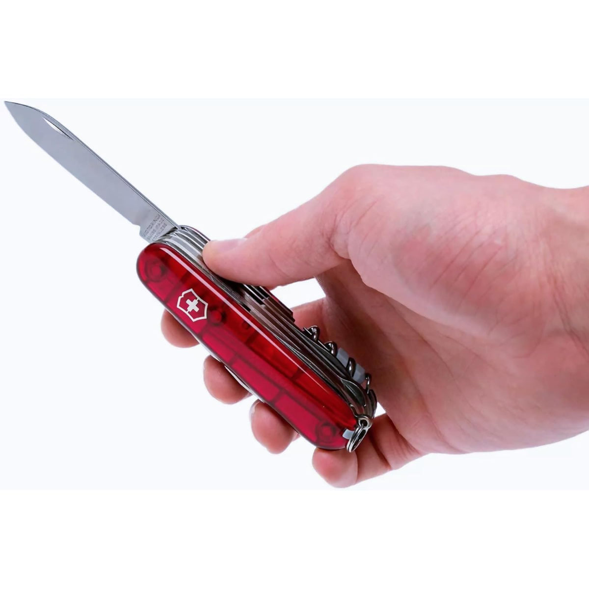 Victorinox Navaja Huntsman Lite, Roja Transparente, 21 Usos