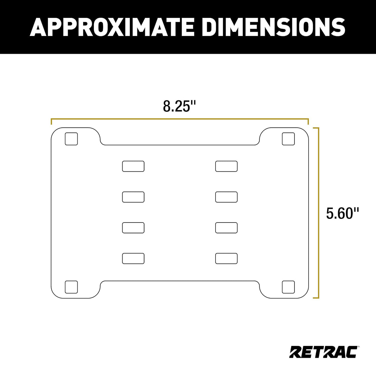 RETRAC 205495 Soporte para Placa de matrícula de 3 Pulgadas