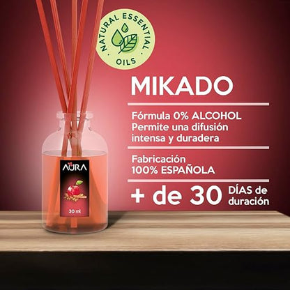 Aura Ambientador Mikado Canela y Manzana 2 Pack 30 ml