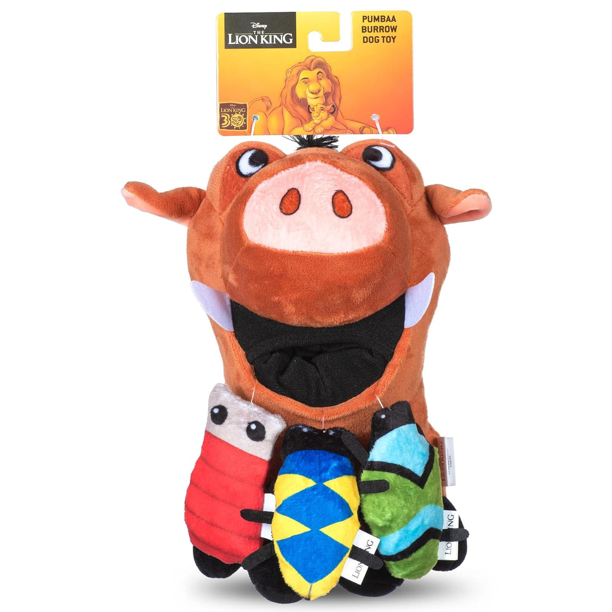 Disney Juguetes para Gato con Zacate Gatera, Varios Personajes - Madriguera de felpa de Pumbaa y Bugs - 22,86cm