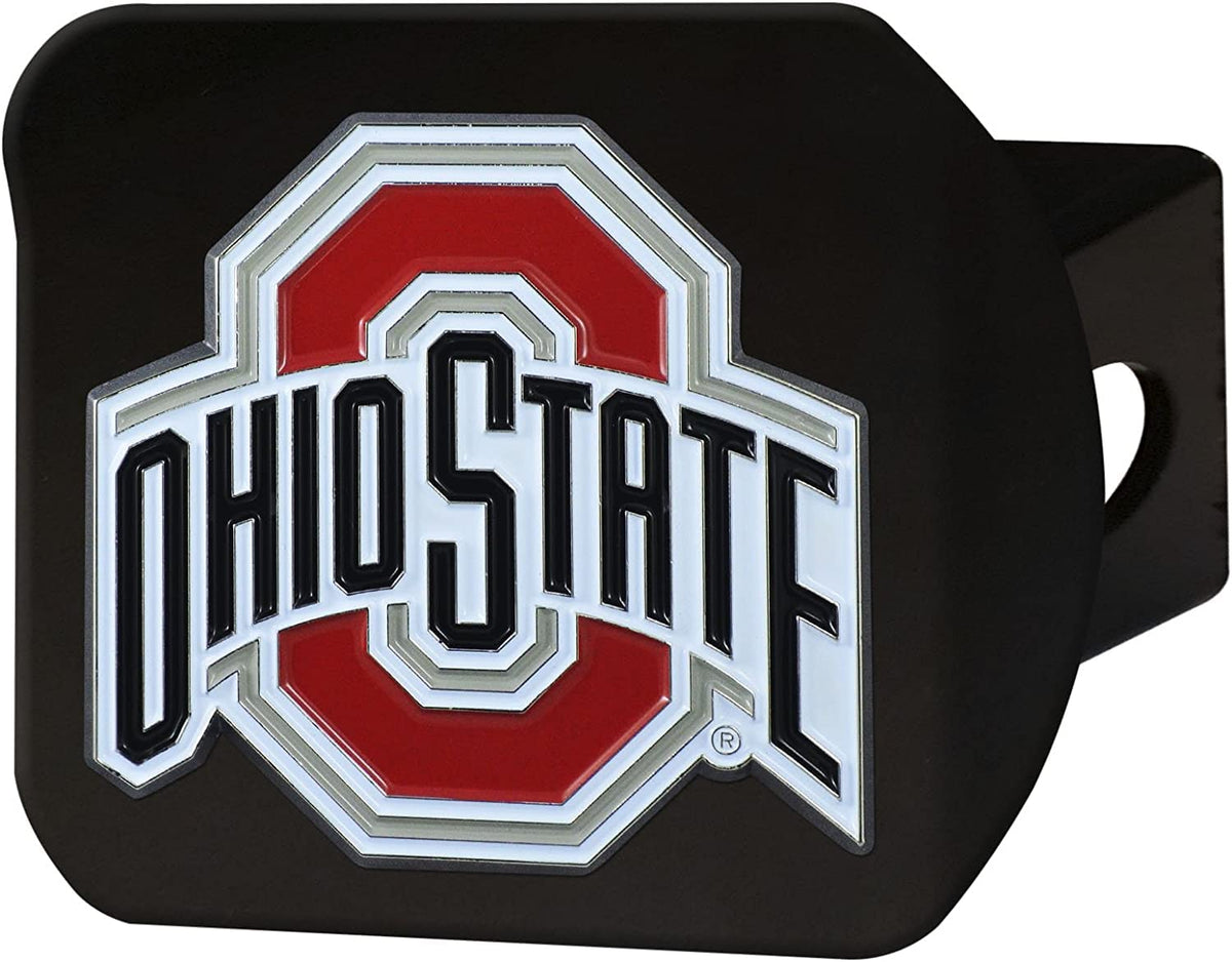 FANMATS NCAA - Enganche de Color para Hombre, Color Negro - Ohio State Buckeyes - 3.4"x4" - Negro