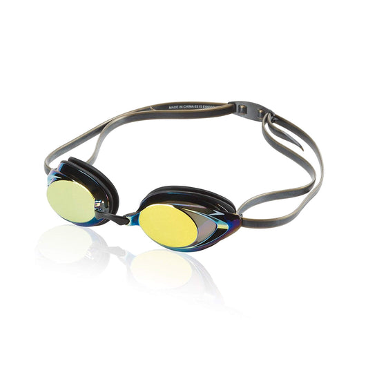 Speedo Vanquisher 2.0 - Lentes de natación con Espejo, panorámicos, antideslumbrante, antivaho y protección UV, Deep/Gold, Una Talla