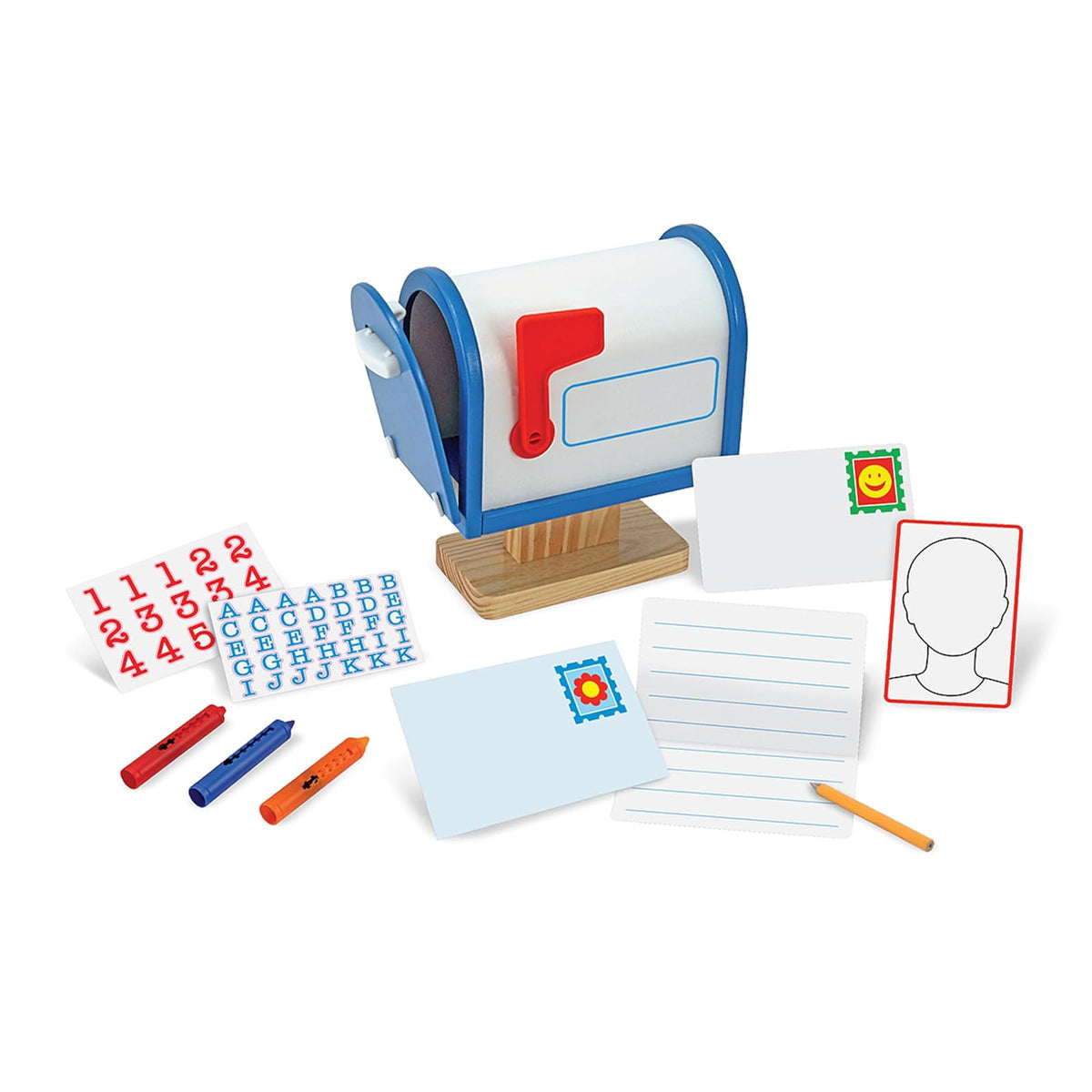 Melissa & Doug Mi propio juego de actividades de buzón de madera y juguete educativo