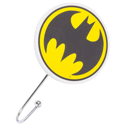Silver Buffalo Batman Icons - Juego de 3 ganchos de pared troquelados, 14 x 7 pulgadas