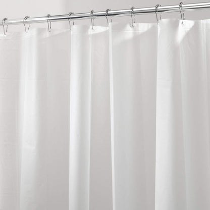 InterDesign forro libre de moho PEVA calibre 3 para ducha, 72 x 72 (183 cm x 183 cm), blanco
