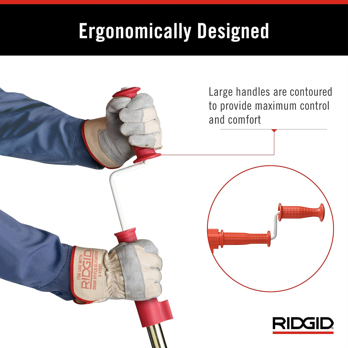 RIDGID - Destapacaños para Inodoros K3, Limpieza de Obstrucciones, con Cabezal y Cubierta de Vinilo, Cable Flexible, Diseño Ergonómico, Plomería, Kit de Herramientas