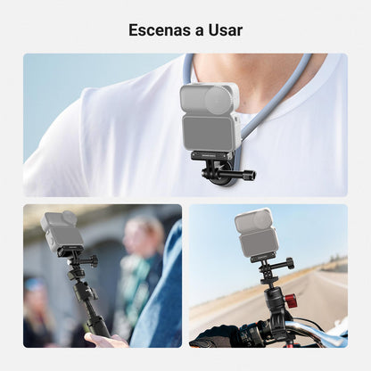 NEEWER Basics Magnetic Quick Release Mount Adapter Adaptador Compatible con dji Osmo Nano,Soporte Base Fuerte Magnética Doble Dirección para Cámara Acción Accesorios,para Grabación Video Vlogs, AC057