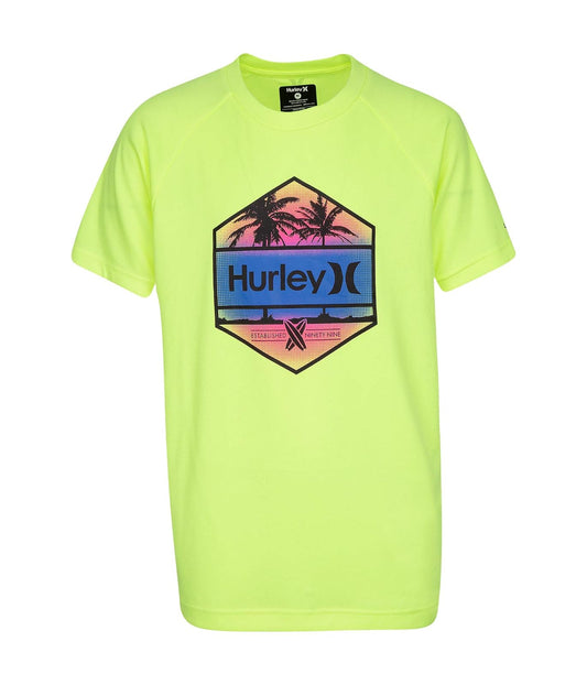 Hurley Rash Guard Camisa Playera contra Sarpullido para Niños