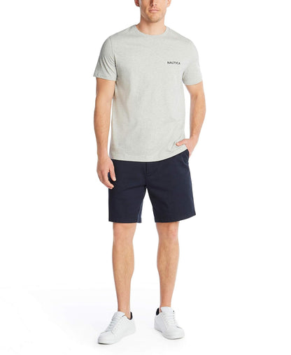 Nautica - playera de manga corta para hombre, Gris Caliente, M