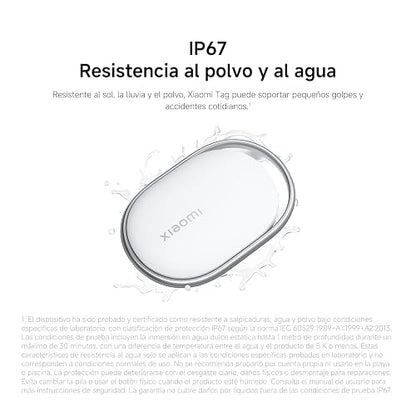 XIAOMI Smart Tag, Compatible con Apple y Google Android, Pack de 4 | 10g, Compatible con Apple Find My y Android Find Hub, batería con más de 1 año de autonomía, Protección de privacidad, IP67