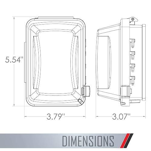 Taymac - Cubierta para receptáculo de salida individual resistente a la intemperie, 6.7 cm de profundidad, Blanco, Blanco