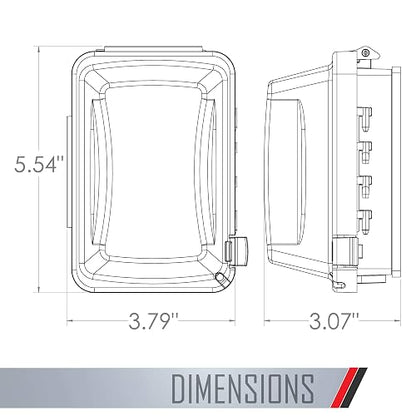 Taymac - Cubierta para receptáculo de salida individual resistente a la intemperie, 6.7 cm de profundidad, Blanco, Blanco