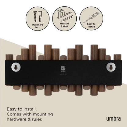 Umbra Picket Percha de Pared, Nogal