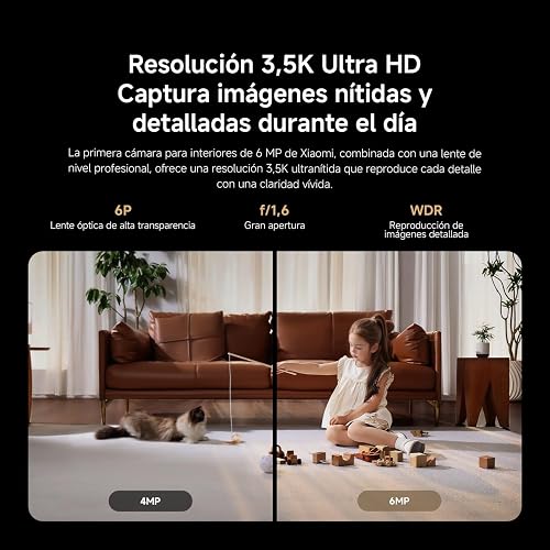 XIAOMI Smart Camera C500, Cámara WiFi 2,4/5 GHz, Monitor de Bebé | Detección y Seguimiento con IA, Vista 360°, Audio Bidireccional, Compatible con Alexa y Google