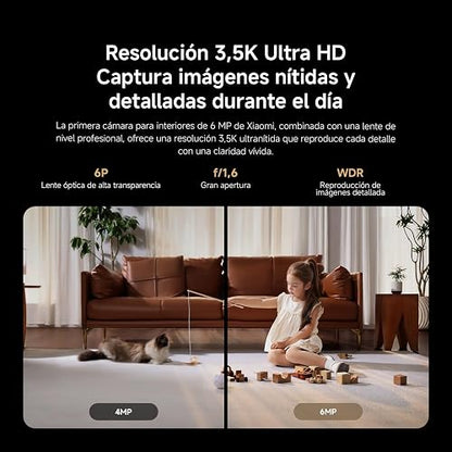 XIAOMI Smart Camera C500, Cámara WiFi 2,4/5 GHz, Monitor de Bebé | Detección y Seguimiento con IA, Vista 360°, Audio Bidireccional, Compatible con Alexa y Google