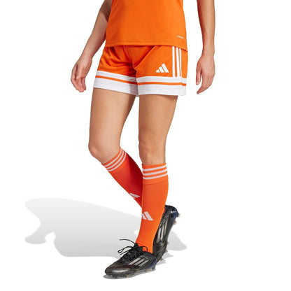 adidas Squadra 25 Shorts Deportivos de Fútbol para Mujer - XL - Anaranjado de uniforme - Blanco